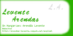 levente arendas business card